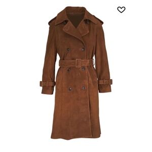 Nili Lotan Suede Trench Coat